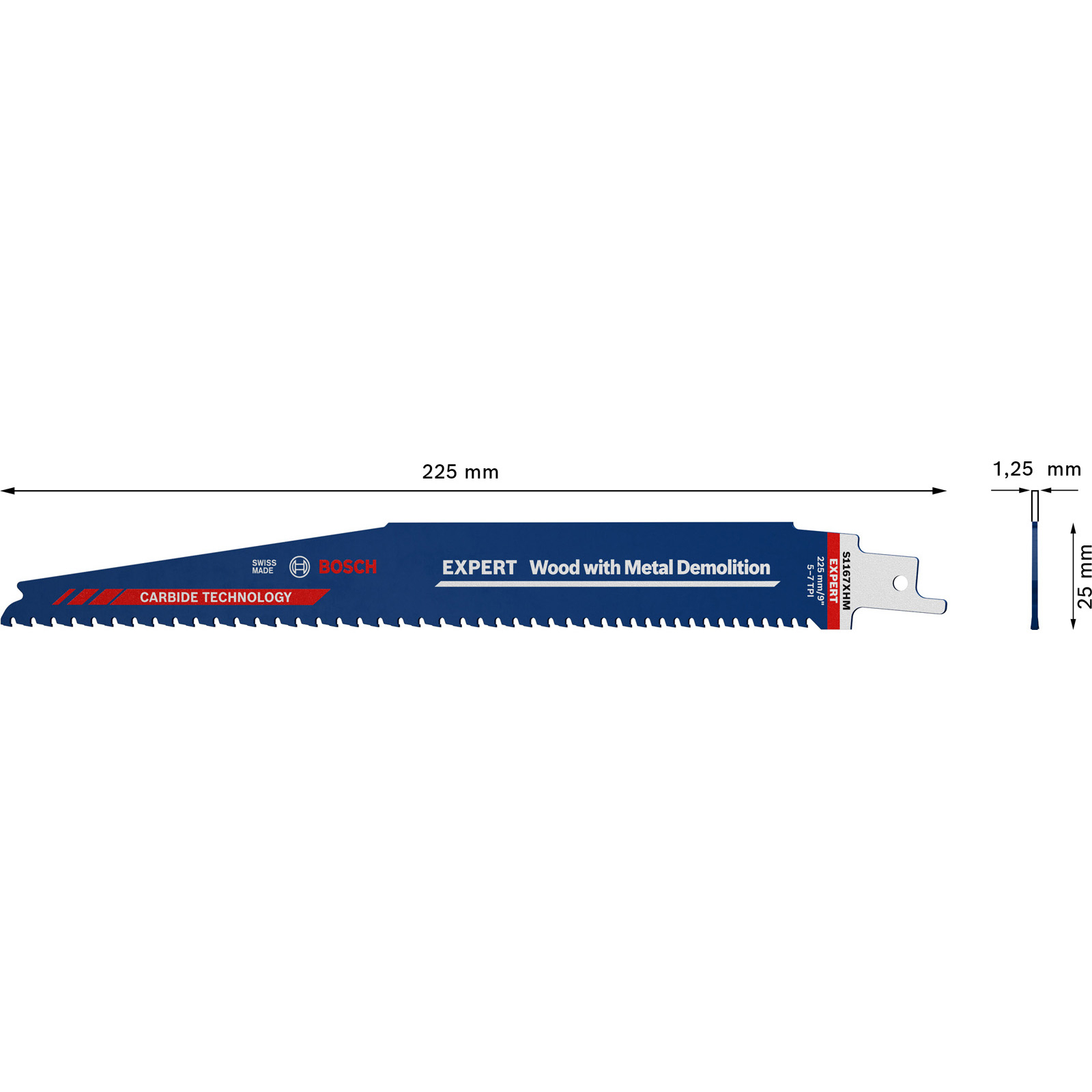 Bosch 3x Expert Wood with Metal Demolition S 1167 XHM Säbelsägeblatt - 2608900399