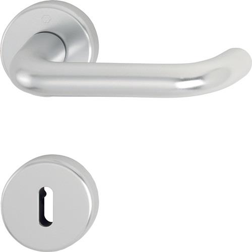 HOPPE Rosettengrt.Paris 138L/42KV/42KVS Alu.F1 rd.OB DIN L/R D/D - 3409178