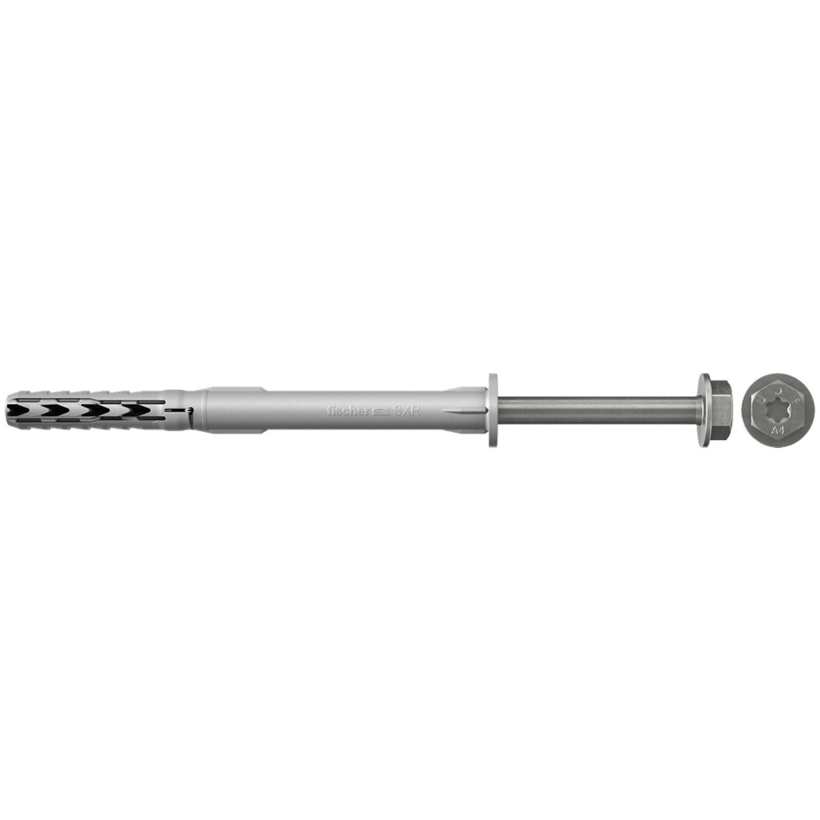 Fischer 50x Langschaftdübel SXR 10 x 80 mm FUS Sechskantschraube mit U-Scheibe nicht rostender Stahl A4 - 46340