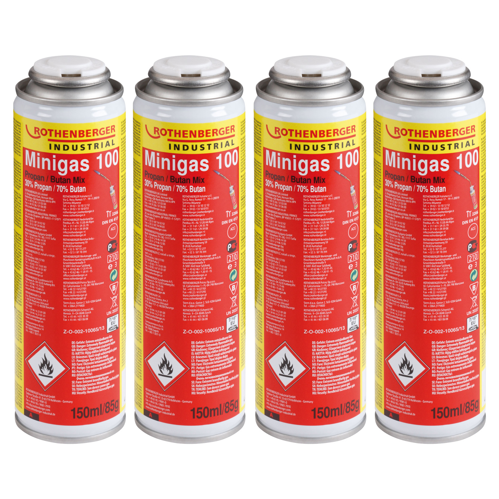 ROTHENBERGER Industrial 4x Minigas 100 150 ml - 1500003891