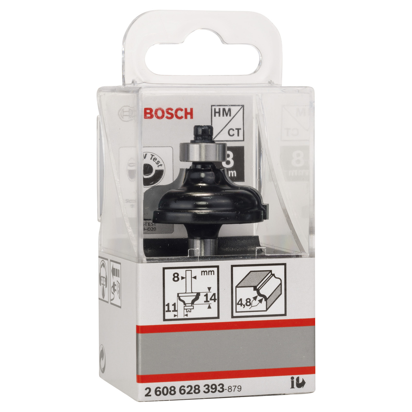 Bosch Profilfräser A 8 mm R1 4,8 mm B 11,2 mm L 14,3 mm G 57 mm - 2608628393