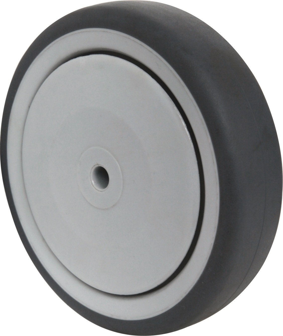 Ersatzrad D.100mm Trgf.100kg Gum.grau Achs-D.8mm Nabenl.36mm TECWERK