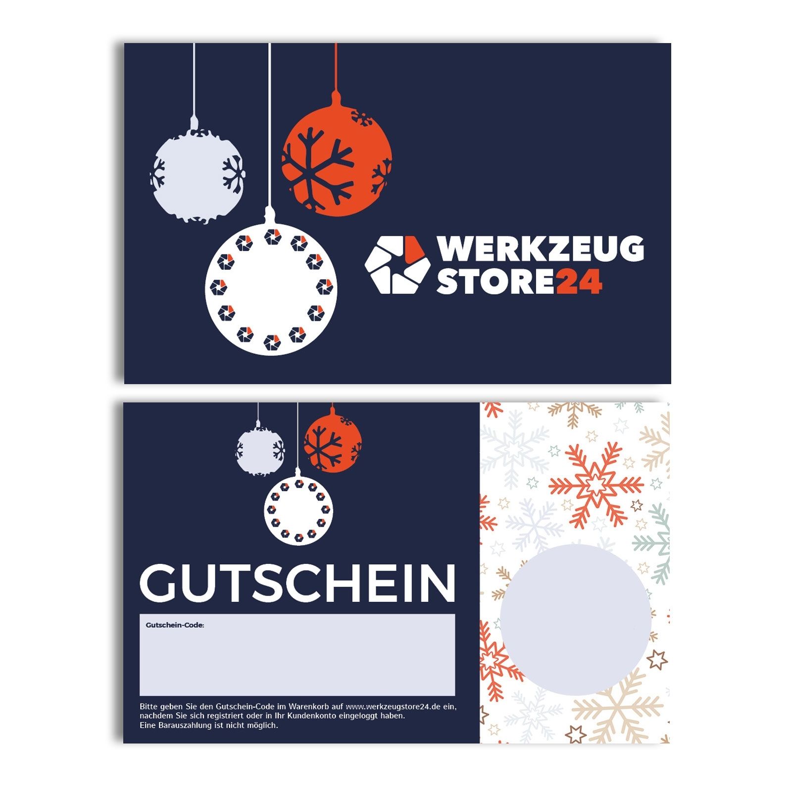 Geschenkgutschein XMAS Wert 100 € (Motiv Kugeln) - im Miniatur Systainer