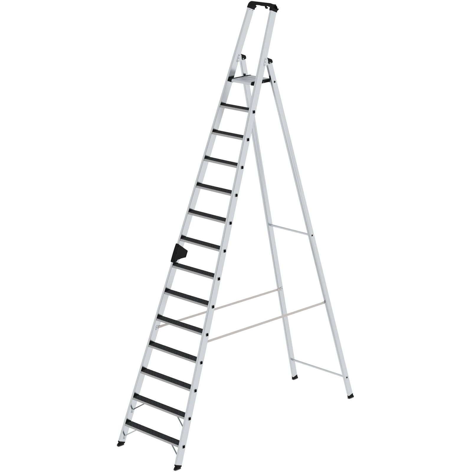 Günzburger Steigtechnik Stufen-Stehleiter einseitig begehbar mit clip-step R13 14 Stufen - 041634
