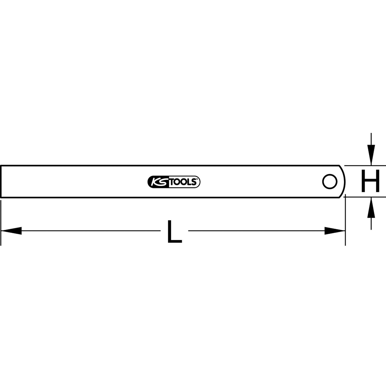 KS TOOLS Halbflexibler Stahlmaßstab 1000 mm - 300.0112