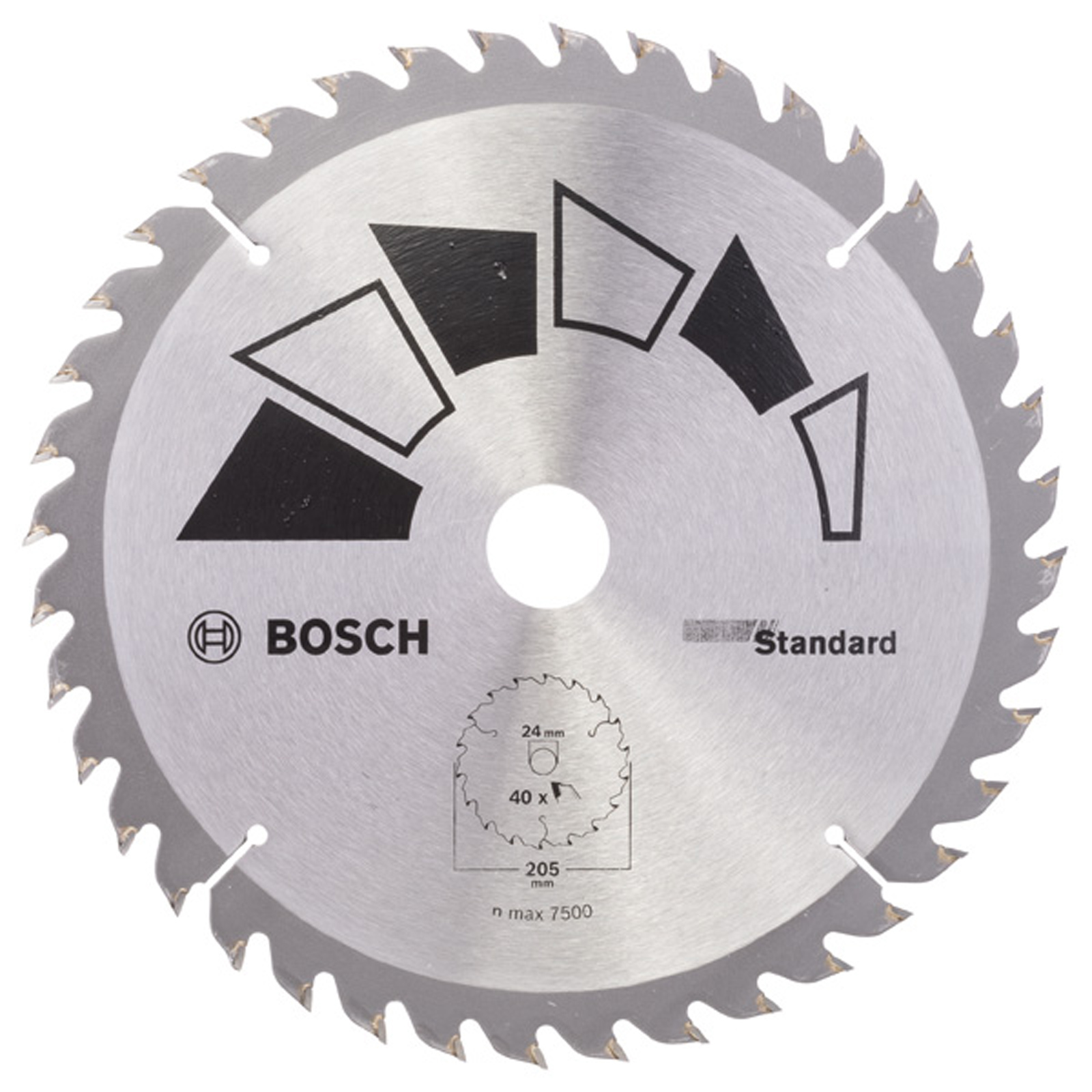 Bosch Kreissägeblatt STANDARD D= 205 mm Bohrung= 24/20 mm Z= 40 - 2609256822