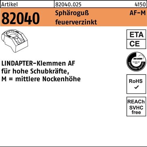 Klemme R 82040 MM 16 Sphäroguß feuerverz. 1 Stück LINDAPTER