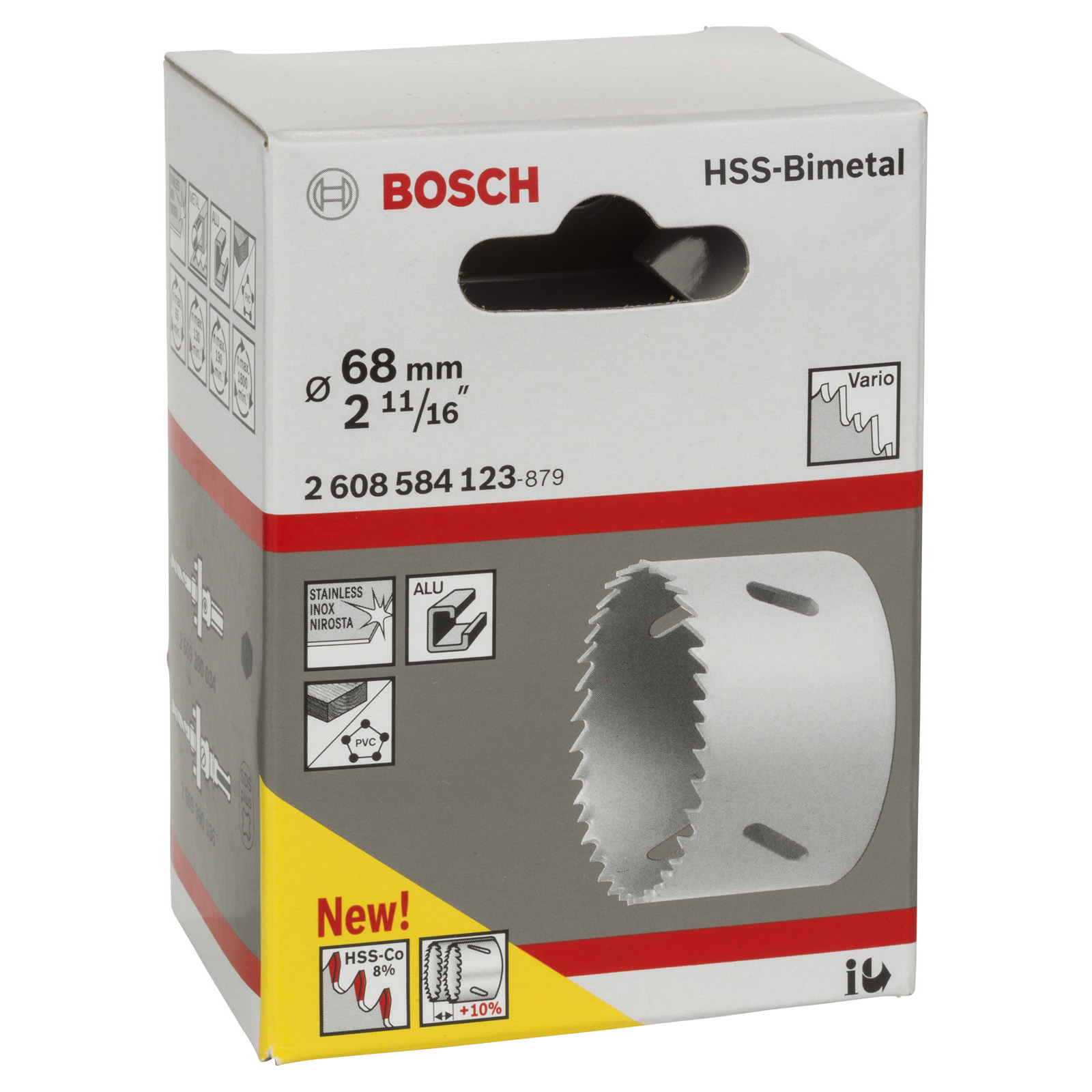 Bosch Lochsäge HSS-Bimetall für Standardadapter 68 mm 2 11/16" - 2608584123