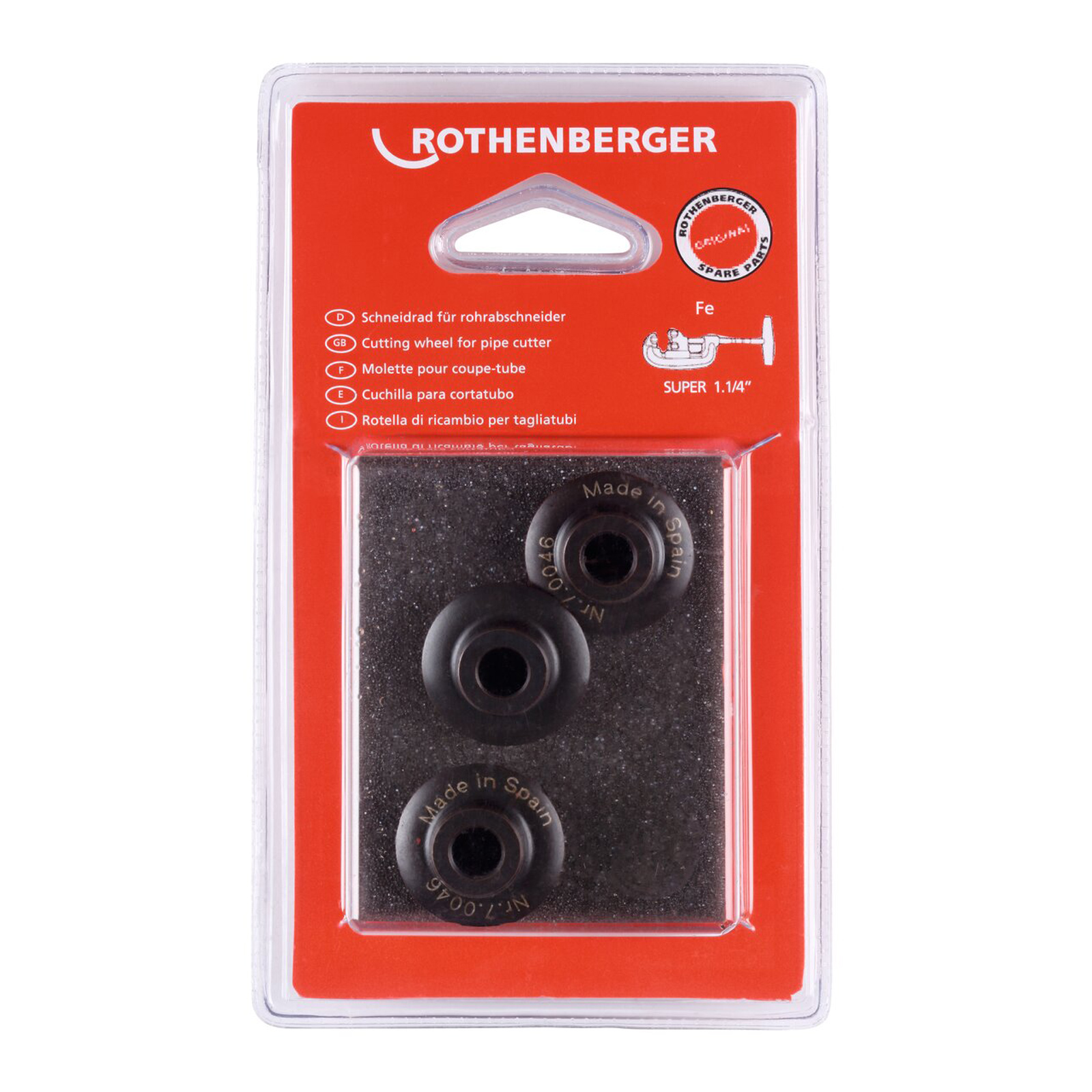ROTHENBERGER Schneidrad für SUPER 1.1/4", 3 Stück - 070046D