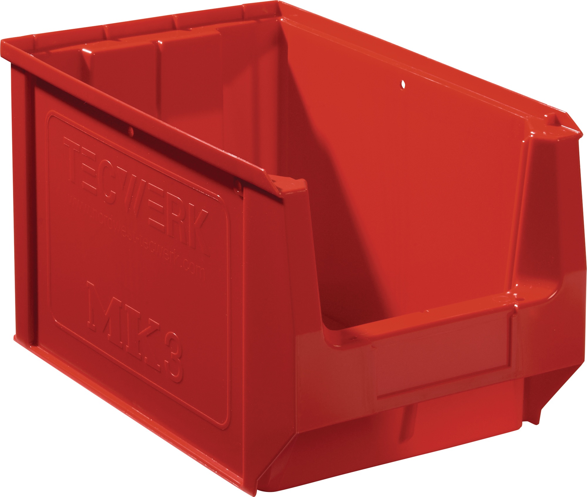 Sichtlagerkasten L350/300xB210xH200mm PE rot TECWERK