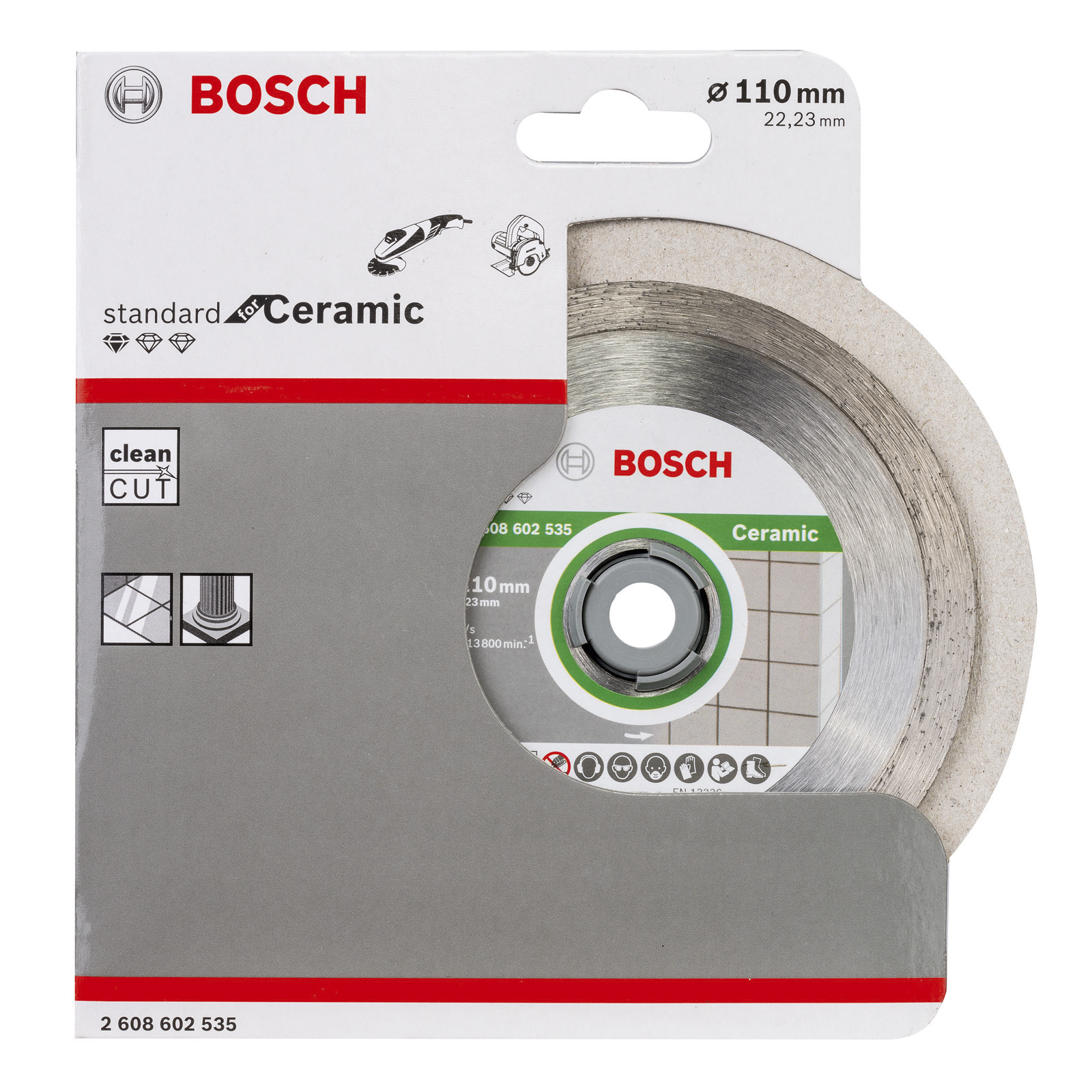 Bosch Diamanttrennscheibe Standard for Ceramic 110x22,23x1,6x7,5mm 2608602535