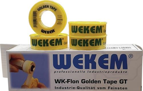 WEKEM PTFE Dichtband Golden Tape L12 m B12,7 mm D0,1 mm - 6111500120012