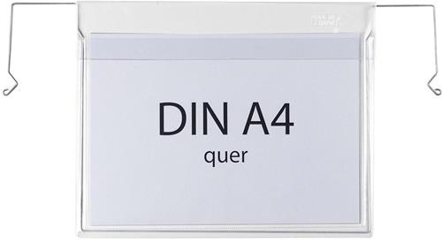Drahtbügeltasche Maße 230x302mm A4 S.180µ quer m.Klappe PVC-Weichfolie TRANSPAK