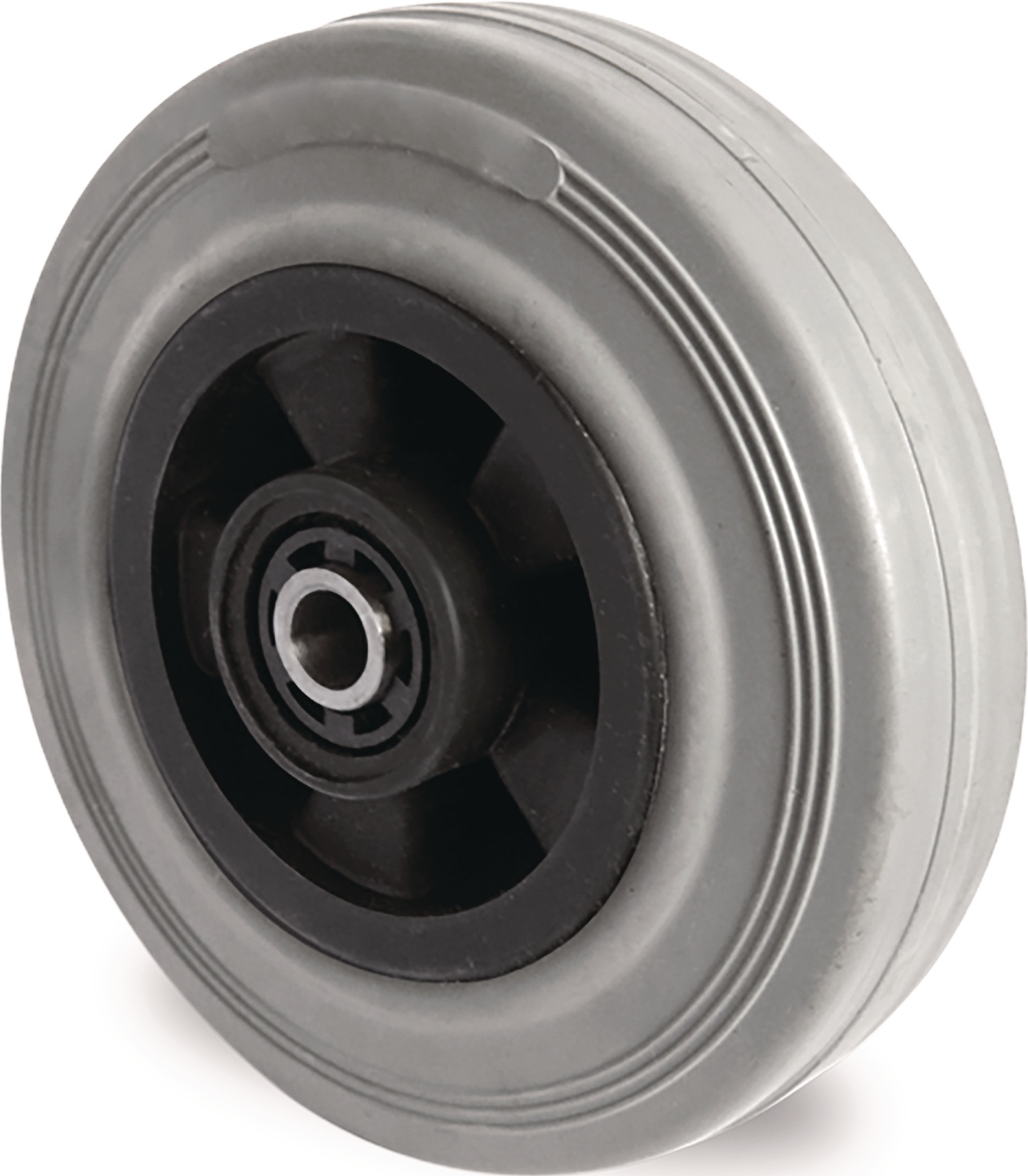 Ersatzrad D.80mm Trgf.70kg VG grau Achs-D.8mm Nabenl.40mm TECWERK