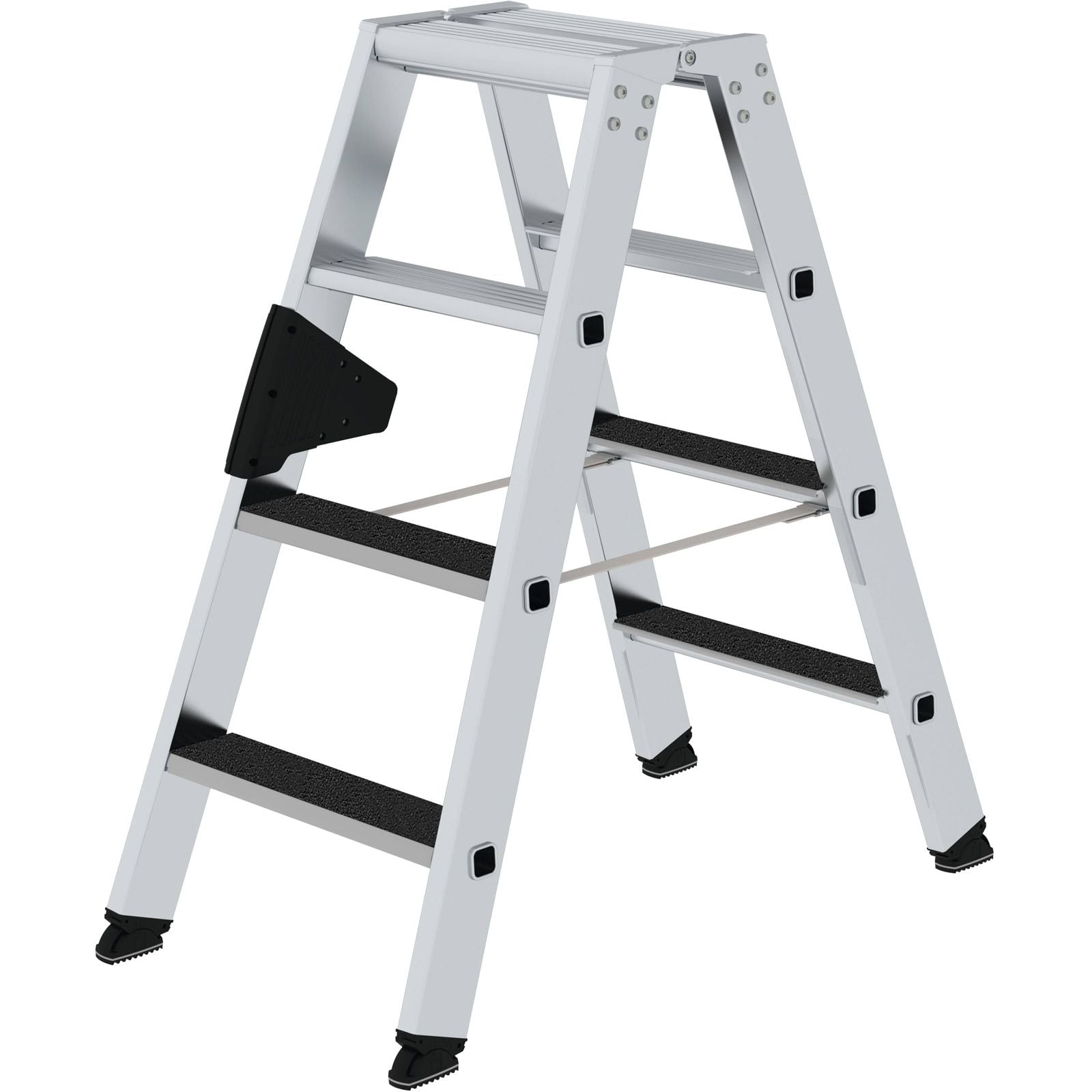 Günzburger Steigtechnik Stufen-Stehleiter beidseitig begehbar mit clip-step R13 2 x 4 Stufen - 041637
