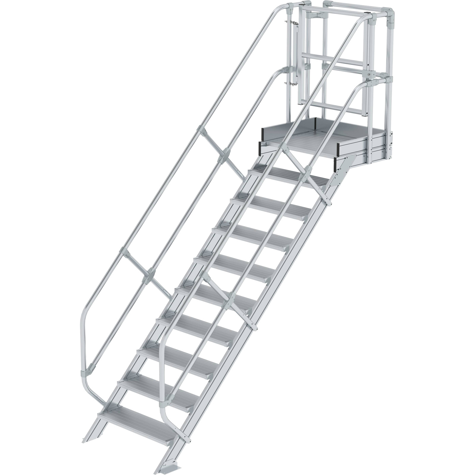 Günzburger Steigtechnik Treppen-Modul Aluminium geriffelt 10 Stufen - 632310