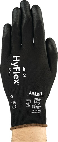 ANSELL Handschuhe HyFlex 48-101 Gr.8 schwarz EN 388 PSA II- 48-101-8