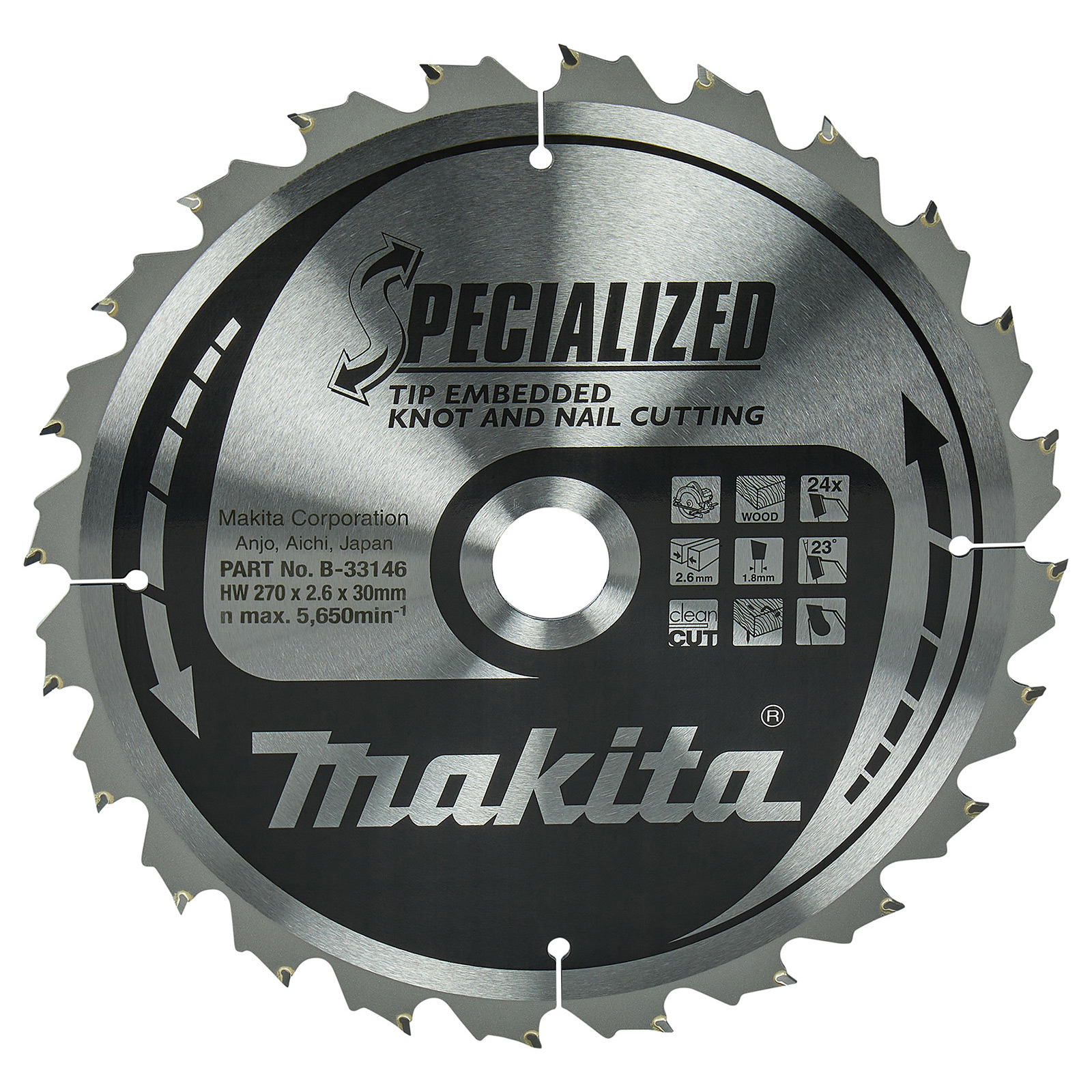 Makita SPECIALIZED Sägeblatt 270x30x24Z - B-33146