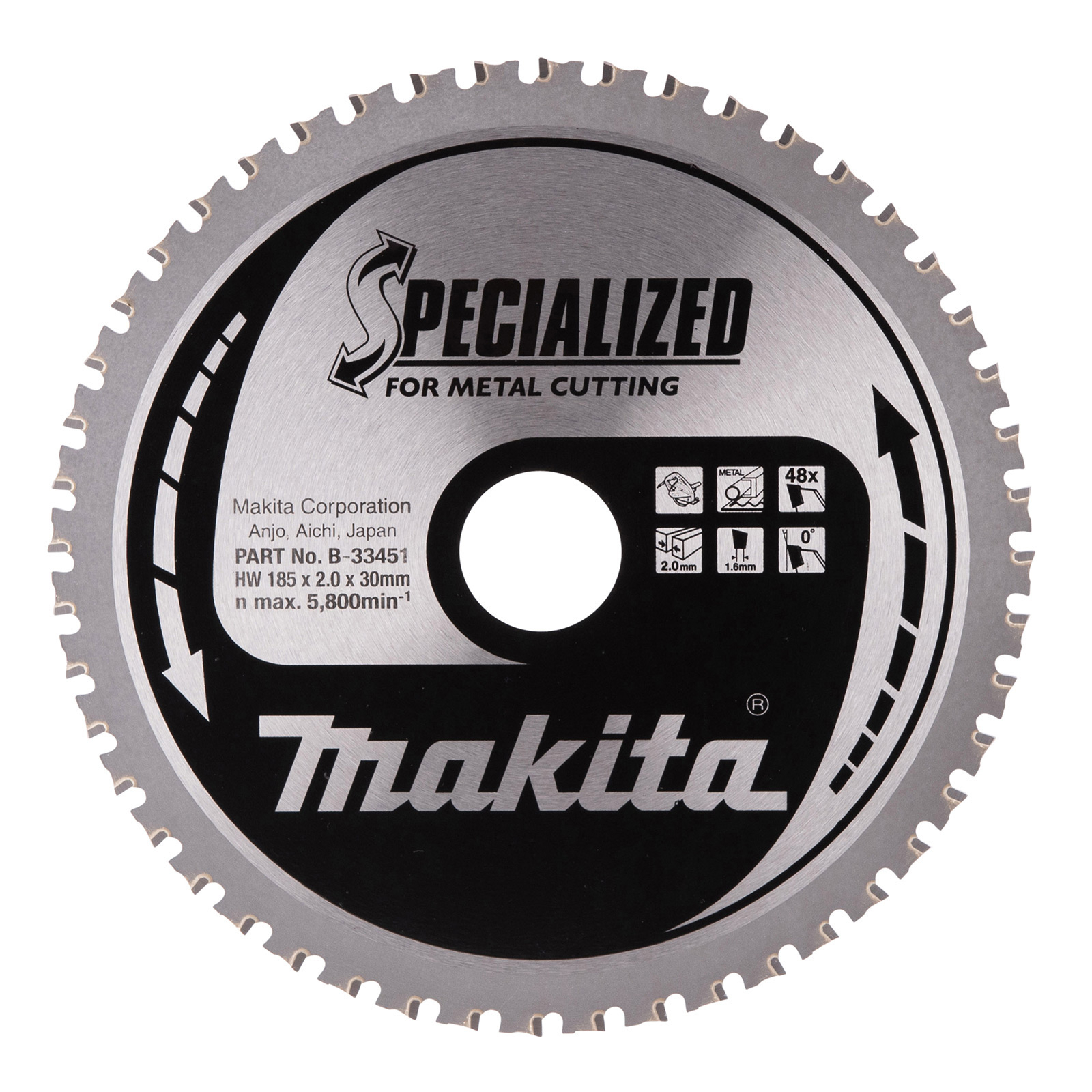 Makita SPECIALIZED Sägeblatt 185x30x48Z - B-33451
