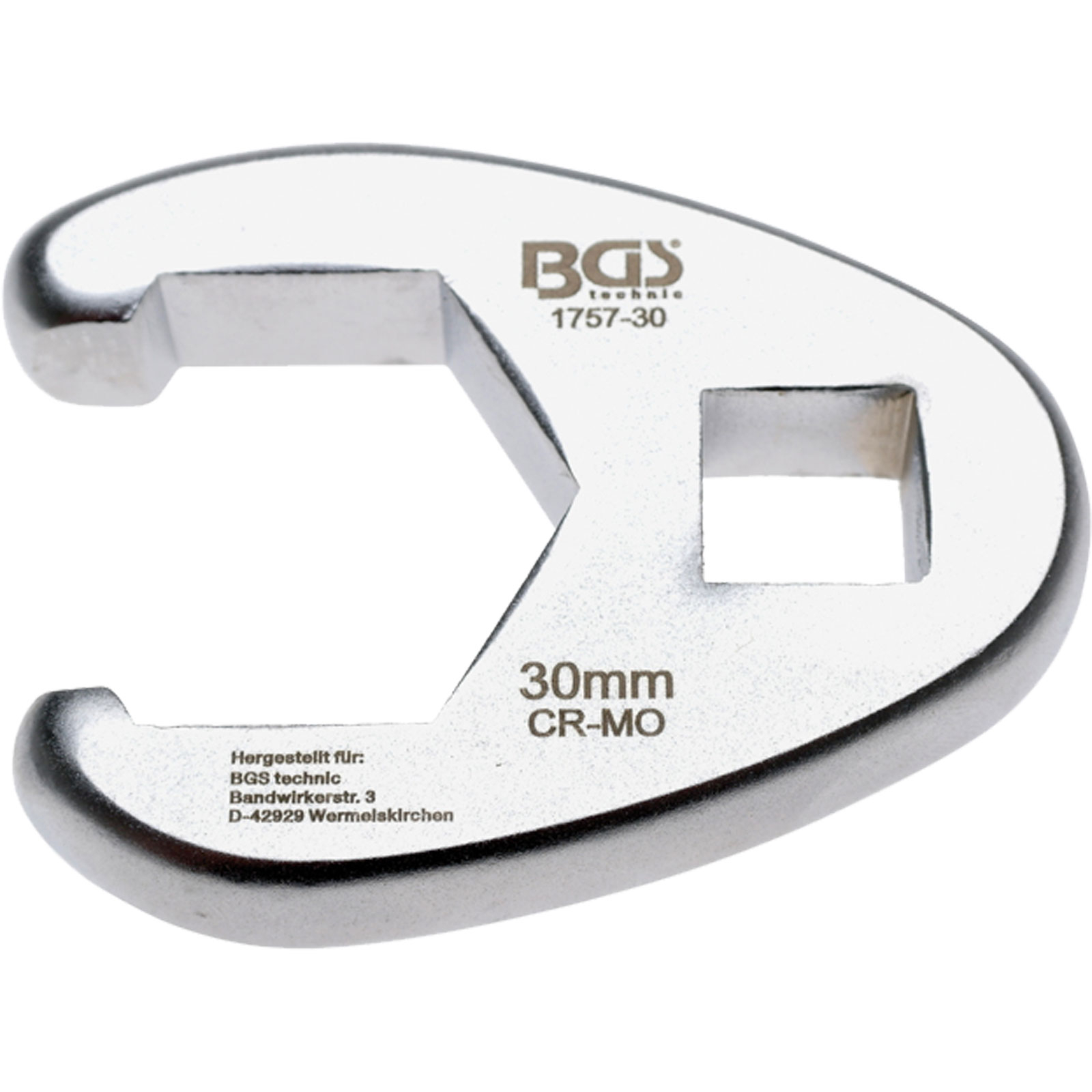 BGS Hahnenfußschlüssel Antrieb Innenvierkant 12,5 mm (1/2") SW 30 mm - 1757-30