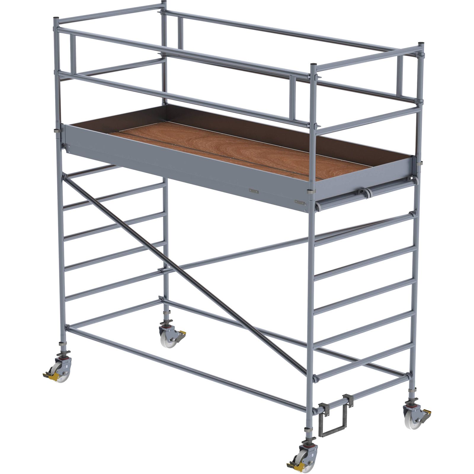 Günzburger Steigtechnik Rollgerüst 1,35 x 3 m mit Doppel-Plattform Plattformhöhe 2,35 m - 175235