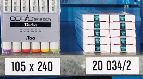 magnetoplan Lagerschild Bandbreite 30 mm Bandlänge 100 mm weiß - 15311 06