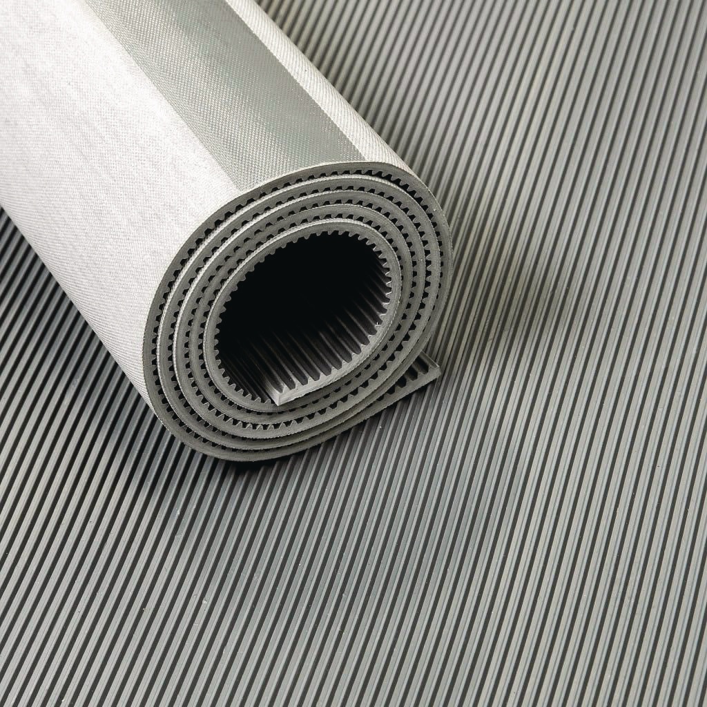 Gummiisoliermatte B.1,2m L.10m D.4,5mm grau sepdm/sbr o.Gewebeeinlage TECWERK
