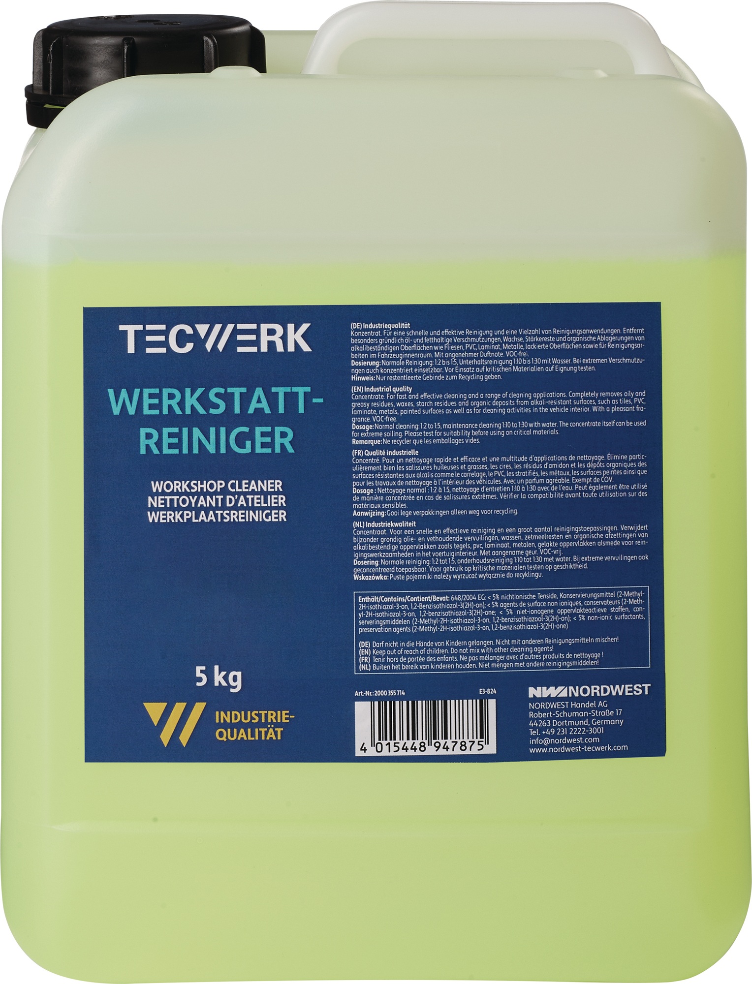Werkstattreiniger 5kg Kanister TECWERK