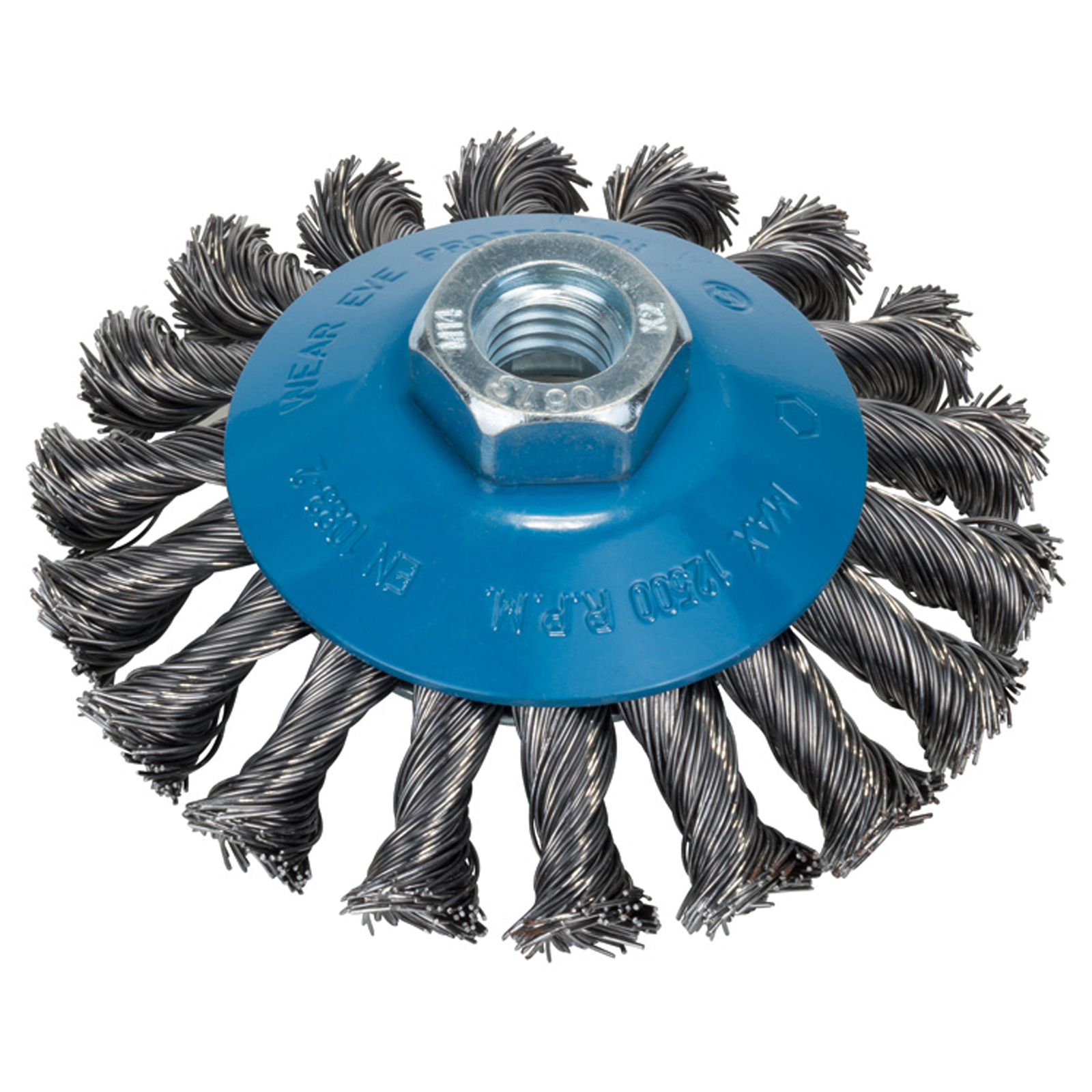 Bosch Kegelbürste für Winkelschleifer und Geradschleifer - gezopfter Draht, 100 mm - 2609256511