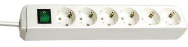 brennenstuhl Steckdosenleiste Eco- Line 1159520400 Schalter 6fach ws