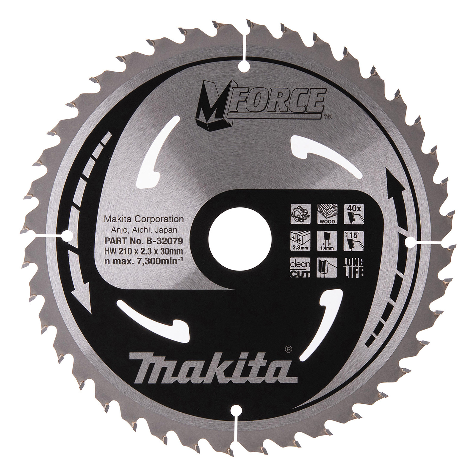 Makita M-FORCE Sägeblatt 210x30x40Z - B-32079