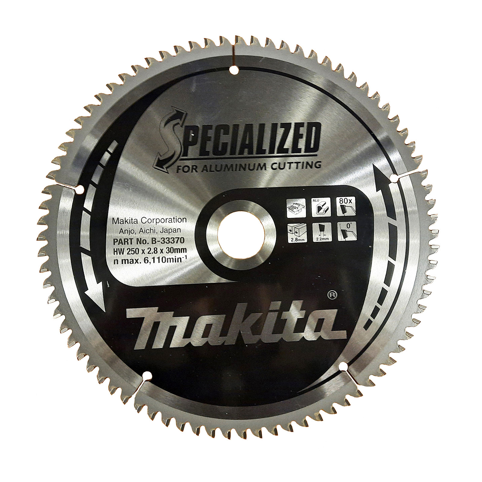 Makita SPECIALIZED Sägeblatt 250x30x80Z - B-33370