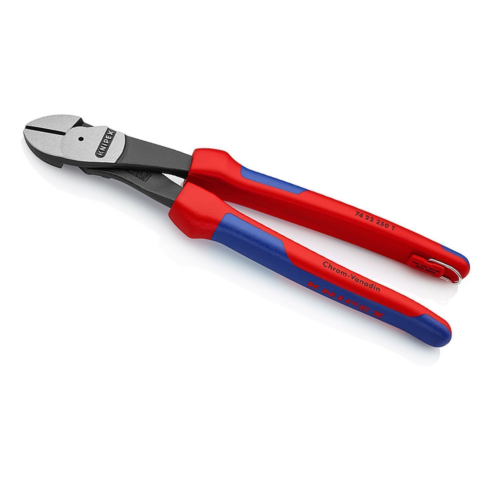 Knipex Kraft-Seitenschneider mit Sicherungsöse - 7422250T