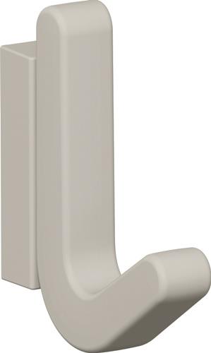 Einzelhaken Ser.477 matt,elastisch Ku.(TPU) 97 lichtgrau H.68mm HEWI