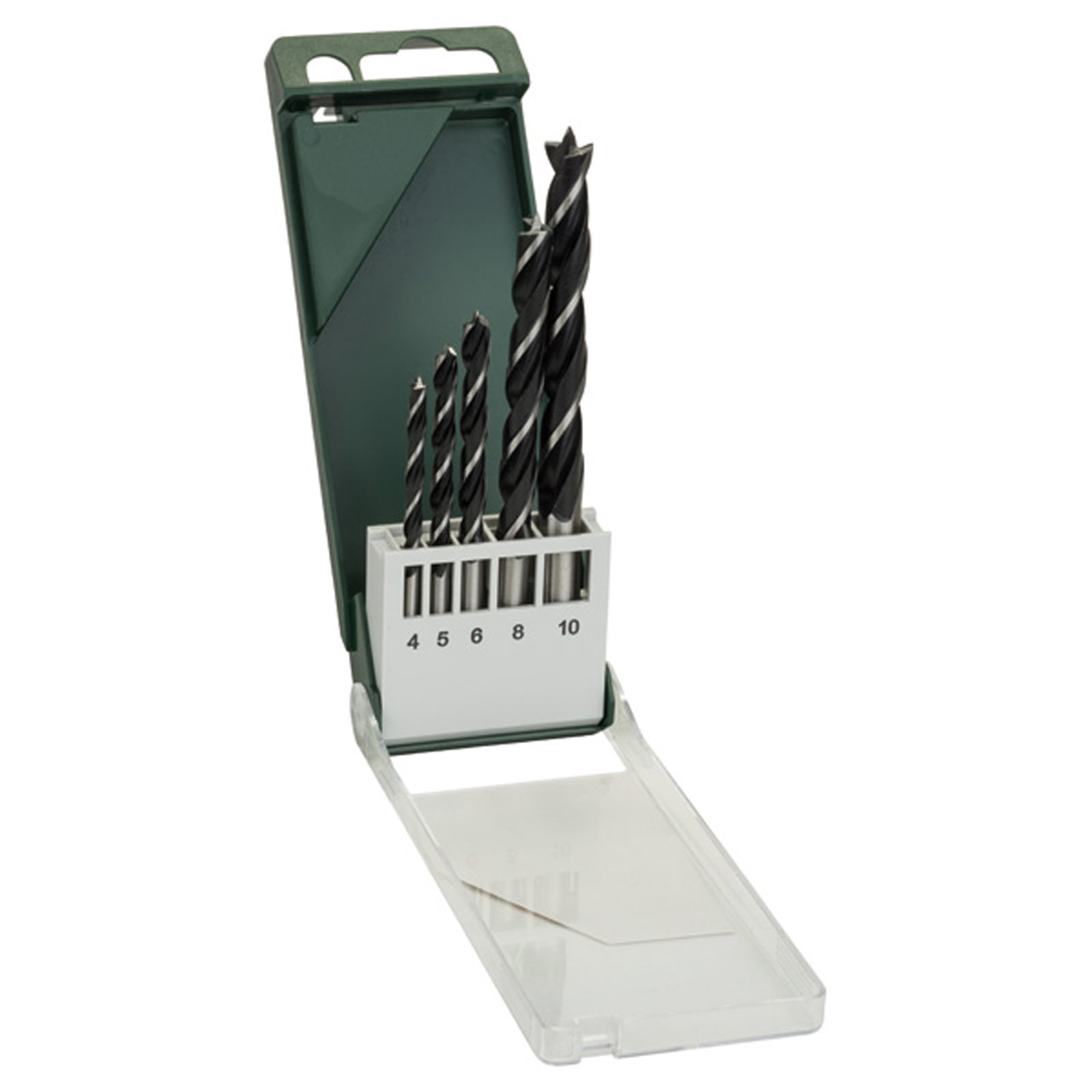 Bosch Holzspiralbohrer-Set 4,0; 5,0; 6,0; 8,0; 10,0 mm 5-tlg. - 2609255214