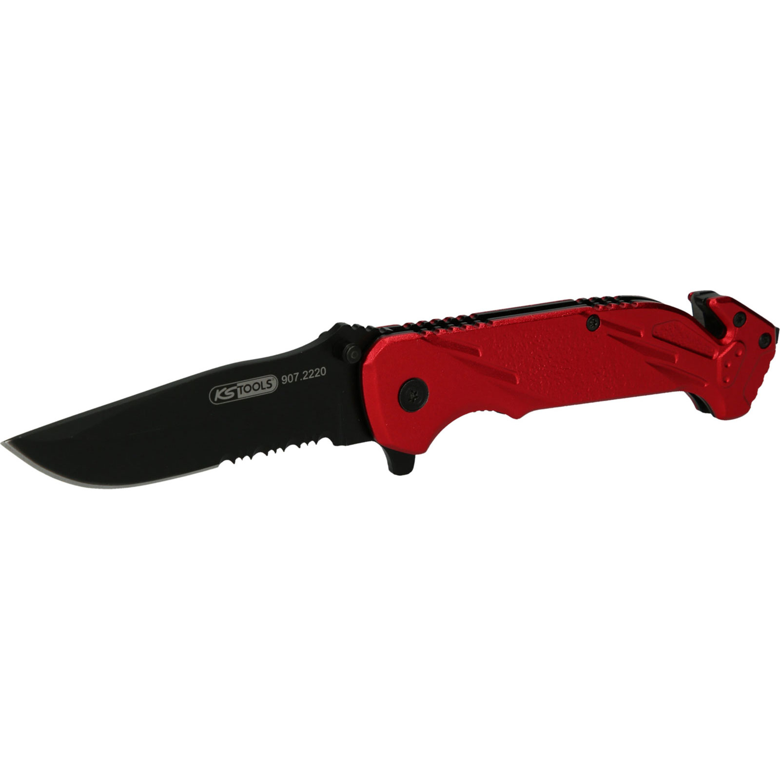KS TOOLS Klappmesser mit Arretierung und Gurtschneider - 907.2220