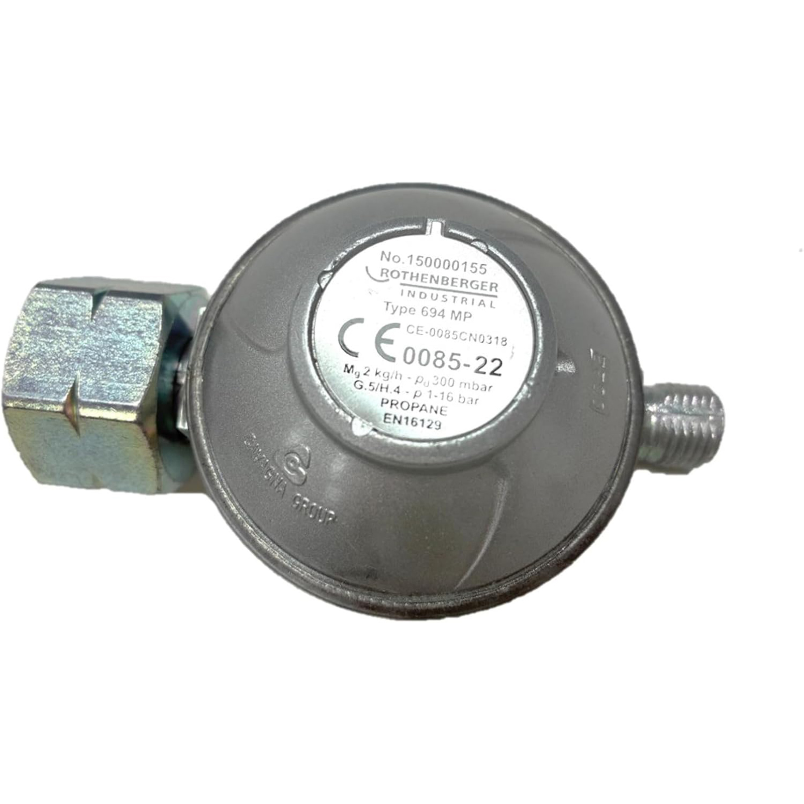 ROTHENBERGER Industrial Gasdruckregler 300 mbar | 2 kg/h |  Abgangsgewinde 3/4" - 1500000155