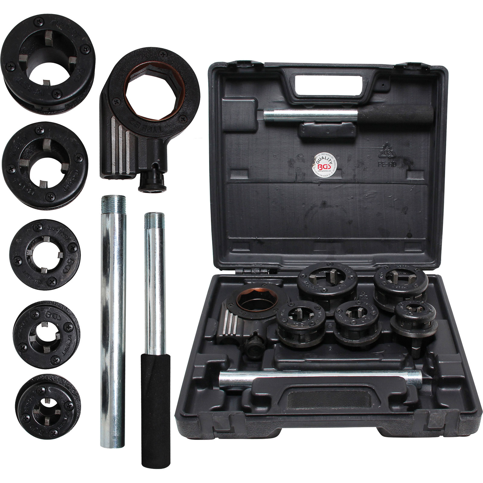 BGS Schneidkluppen-Satz 3/8" - 1.1/4" 7tlg. - 1892