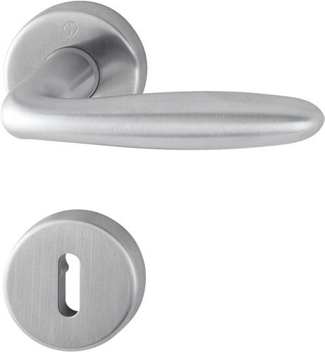 HOPPE Rosettengrt.Verona E1800Z/42KV/42KVS VA F69 rd.SK/OL DIN L/R D/D - 2821507