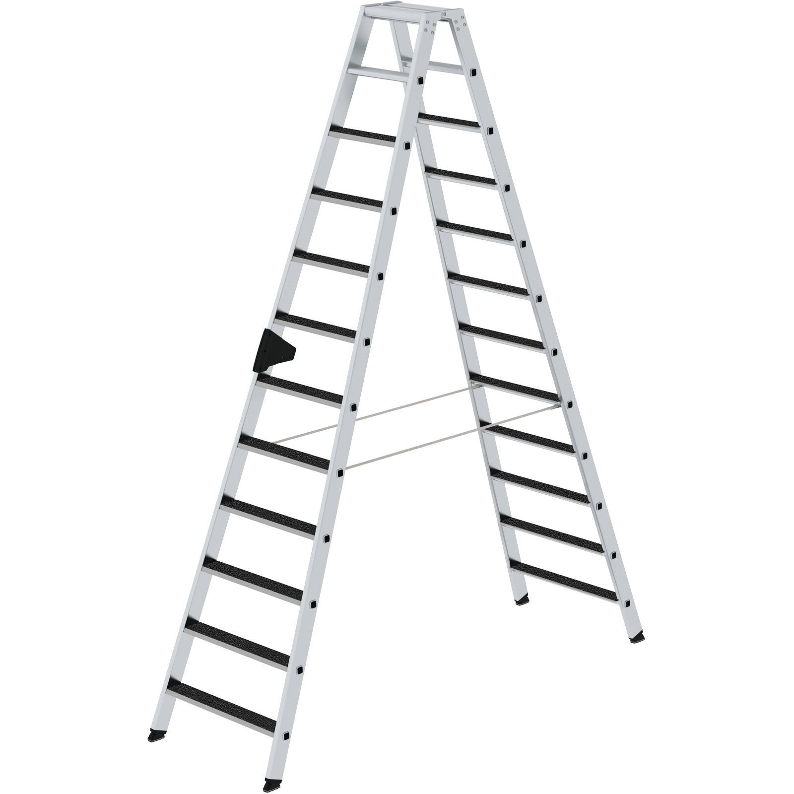 Günzburger Steigtechnik Stufen-Stehleiter beidseitig begehbar mit clip-step R13 2 x 12 Stufen - 041645