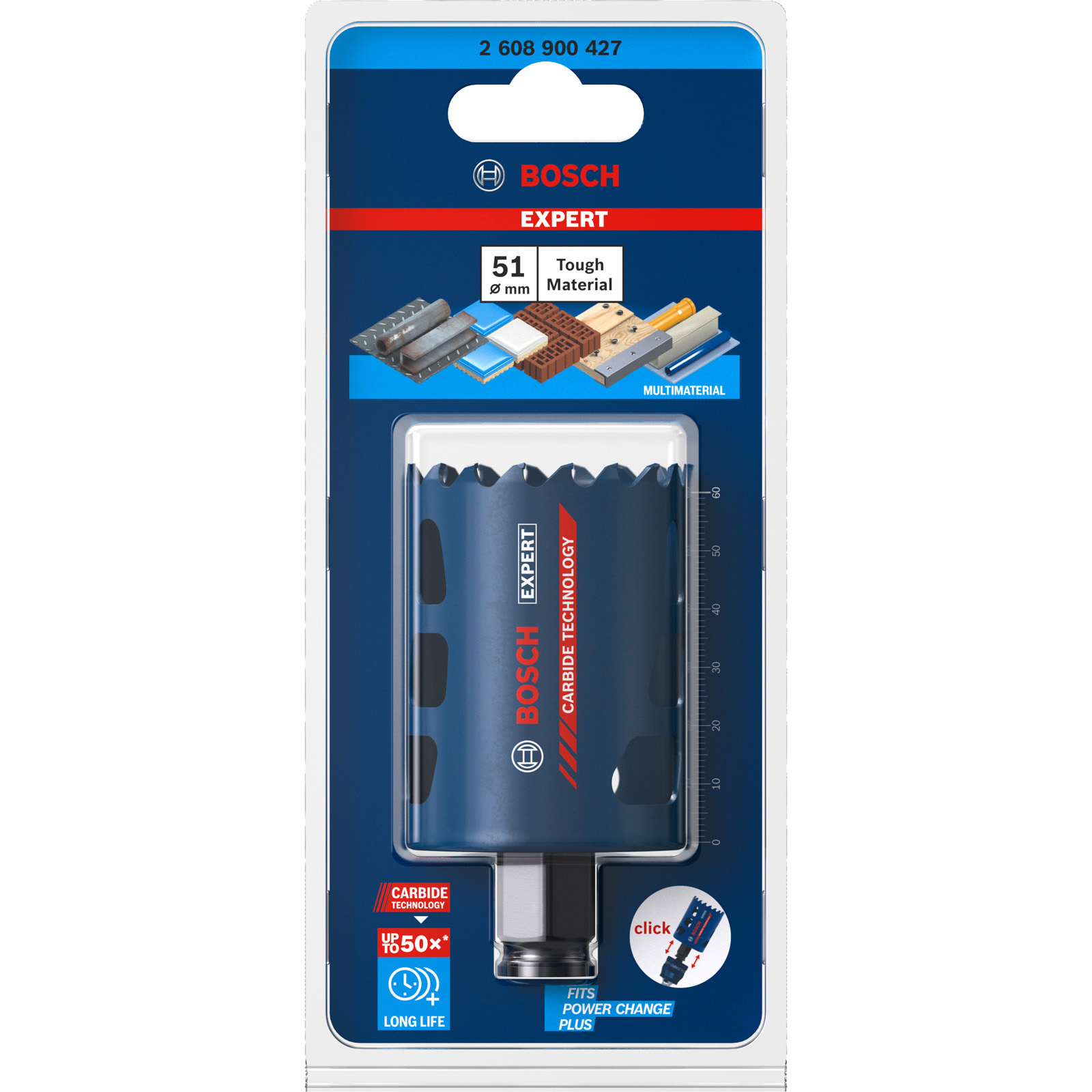 Bosch Expert Tough Material Lochsäge 51 x 60 mm - 2608900427