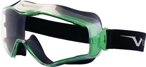 Univet Vollsichtbrille 6x3 EN 166 EN 170 Rahmen gunmetallic / grün Scheibe klar Polycarbonat - 6X3.00.00.00