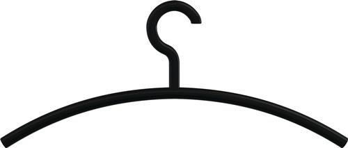 HEWI Kleiderb.570.1B 90 Ku.90 tiefschwarz ma B.450mm H.190mm - 570.1B 90