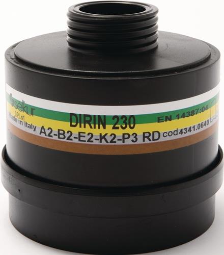 EKASTU Mehrbereichskombifilter DIRIN 230 EN 14387 DIN EN 148-1 A2 B2 E2 K2-P3R D - 422782