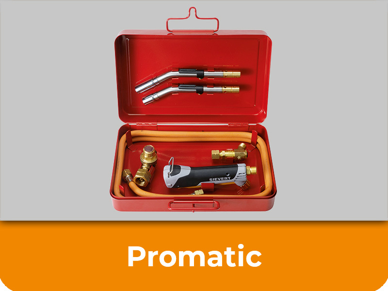 sievert Hochwertiges Promatic Löt- und Heizgerät-Set von Sievert in einem Metallkoffer