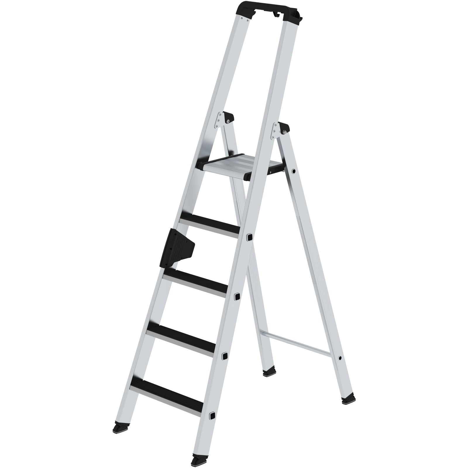 Günzburger Steigtechnik Stufen-Stehleiter einseitig begehbar mit clip-step 5 Stufen - 041505