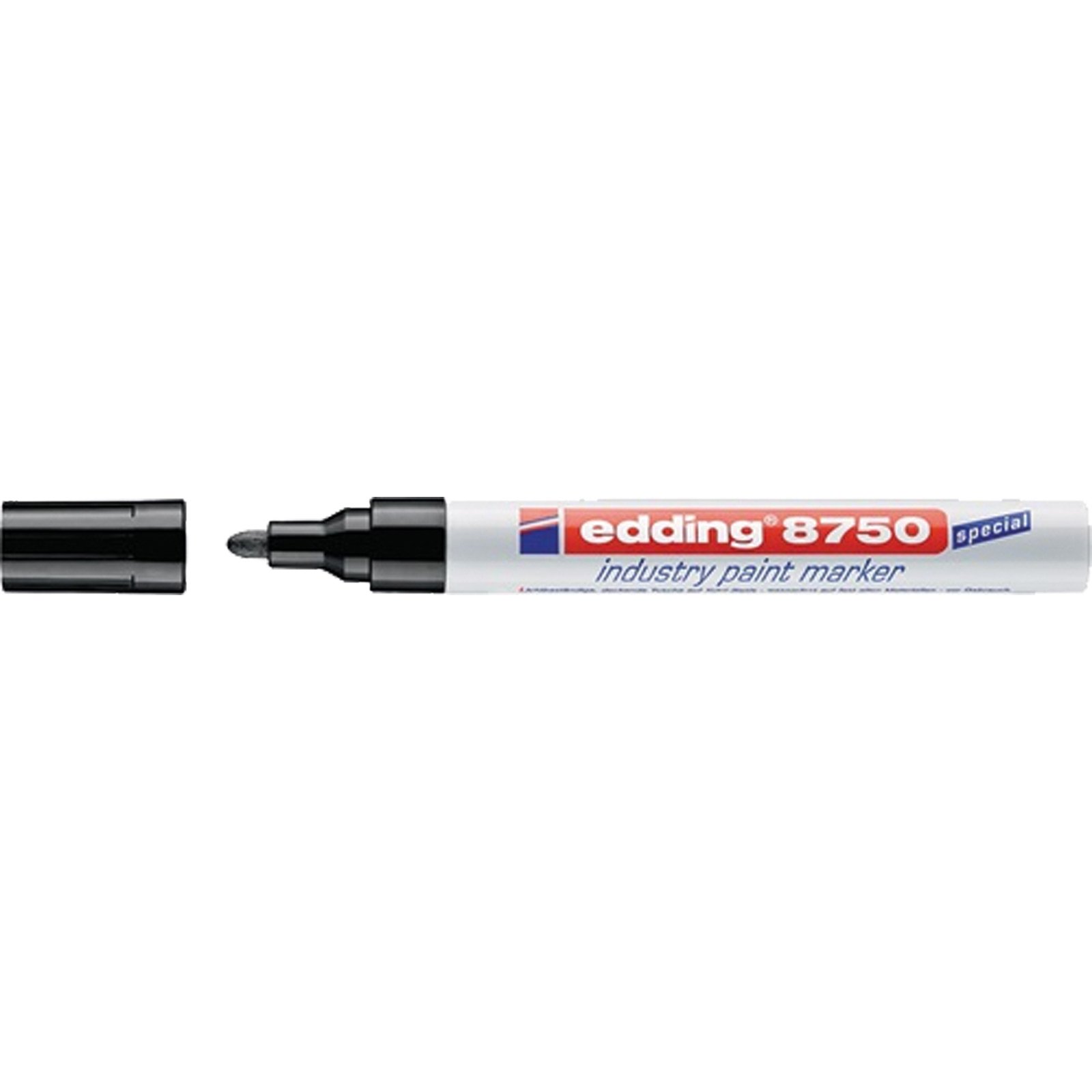 edding Industrie-Lackmarker 8750 schwarz Strich-B. 2-4 mm Rundspitze - 4-8750001