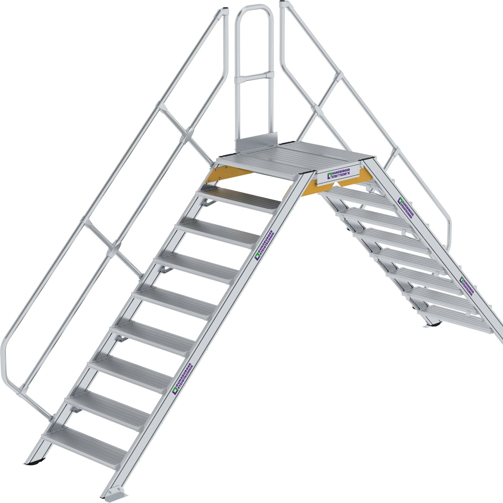 Günzburger Steigtechnik Überstieg 45° Stufenbreite 800 mm 9 Stufen - 600949