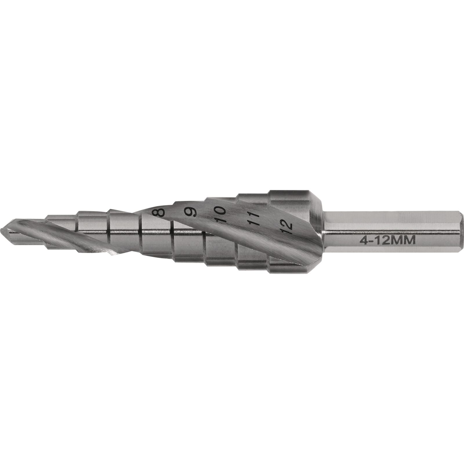Stufenbohrer Bohrber.4-12mm HSS Spiralnut Z.2 Stufen 9 TECWERK