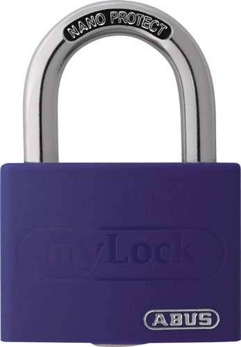 ABUS Zylindervorhangschloss T65AL/40 lila gl.Schlosskörper-B.43mm Alu.gl. - 49939 5